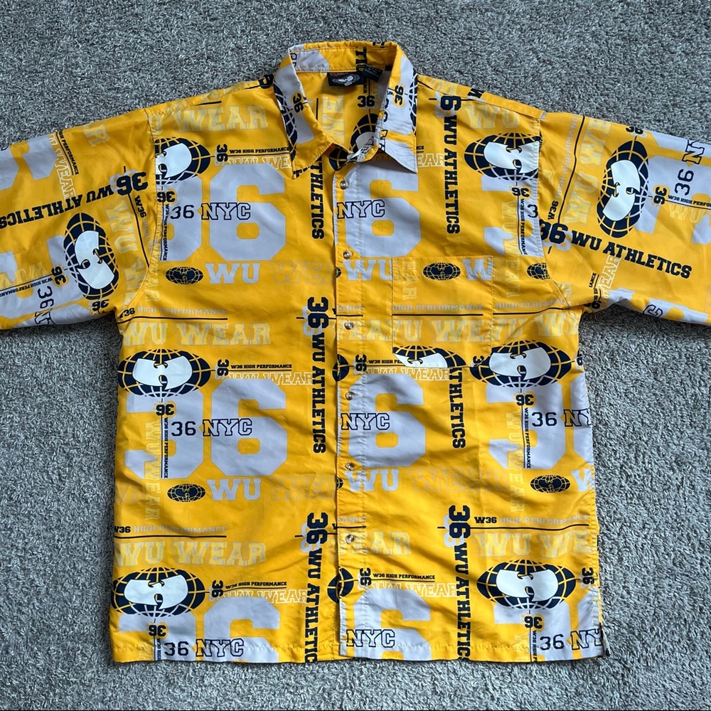 Wu-Wear Shirt Size Xl Wu-Tang Button Up Rare 90’s… - image 1